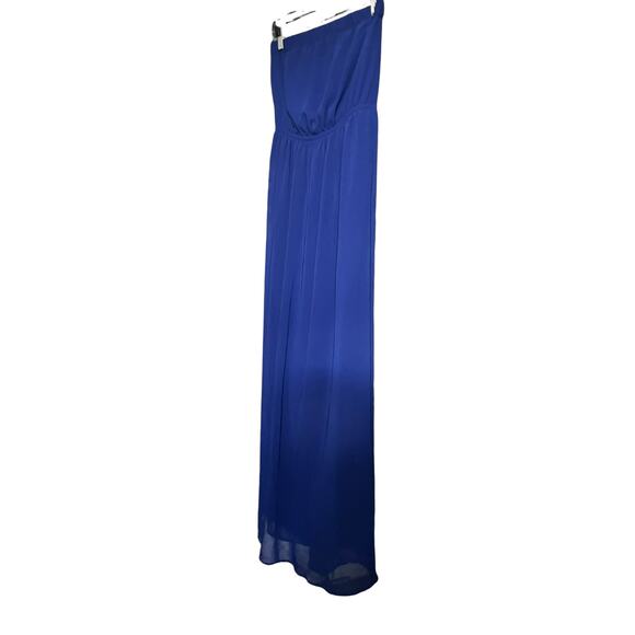 ONE CLOTHING STRAPLESS, FORMAL, EMPIRE WAIST, MAXI DRESS, WOMENS, S, SOLID BLUE - Picture 5 of 11
